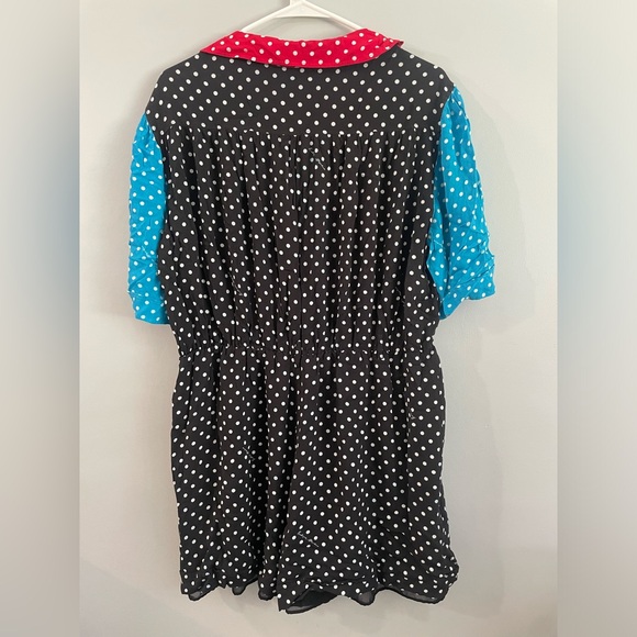 Boutique Moschino Polka Dot Colorblock Romper - Picture 7 of 8